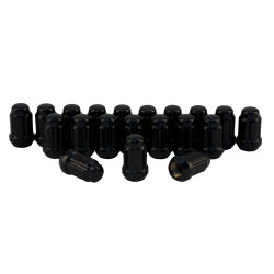 PartzBiz CM C7004B-SET - Rocket Racing Wheels C7004B-SET 1/2 Spline Drive Lug Nuts สีดำ ชุด 20 อัน