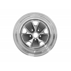 PartzBiz CM C5ZZ-1007-ARGR - Scott Drake 1965-67 14x5 Styled Steel Wheel - Chrome/Argent