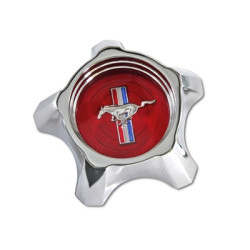PartzBiz CM C7ZZ-1130-R - ฝาครอบดุมล้อเหล็กสไตล์ Scott Drake 1967 (สีแดง)