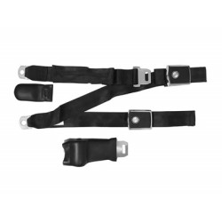 PartzBiz CM SB-3P-BK-68-C - Scott Drake 3-Point Seatbelt Black with Lap Retractor, Concours PartzBiz CM SB-3P-BK-68-C - Scott Drake 3-Point Seatbelt Black with Lap Retractor, Concours
