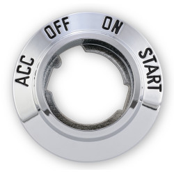 PartzBiz CM C6TZ-11584-A - Scott Drake 66-77 Bronco Chrome Ignition Bezel