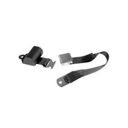 PartzBiz CM SB-BK-65 - Scott Drake Aftermarket Seat Belts (Black, Retractable)