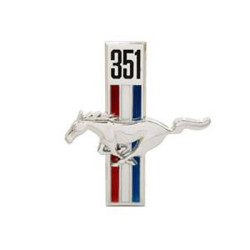 PartzBiz CM C7ZZ-16229-W - โลโก้บังโคลน Scott Drake,351 Running Horse,ฝั่งคนขับ