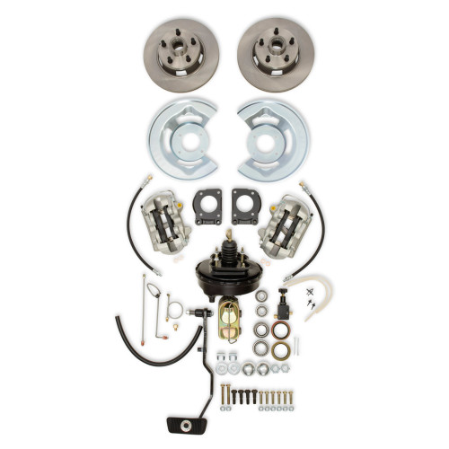 PartzBiz CM: DBC-A121-1-R-Scott Drake   Front Disc Brake Conversion Kit With Dual Bowl Master Cylinder For Manual Front Drum Brakes