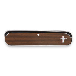 PartzBiz CM C5ZZ-6506024-C - Scott Drake Glove Box Door Metal Backed Woodgrain พร้อมสัญลักษณ์รูปม้าวิ่ง