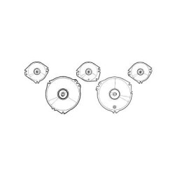 PartzBiz CM C7ZZ-10887-A-D - Scott Drake Instrument Lens Set (with Tach)