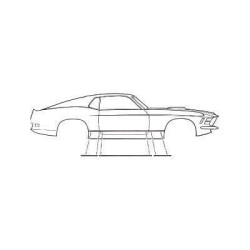 PartzBiz CM D0ZZ-6320938KIT - Scott Drake Mach 1 Rocker Mouldings