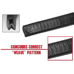 PartzBiz CM C5ZZ-6502906BKC - Scott Drake Windlace Concours PVC Black Sold by the foot