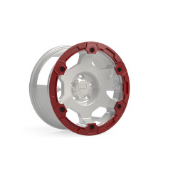 PartzBiz CM 1056014 - Modular Rash Ring Kit W/ Hardware - Red (6-Spoke)