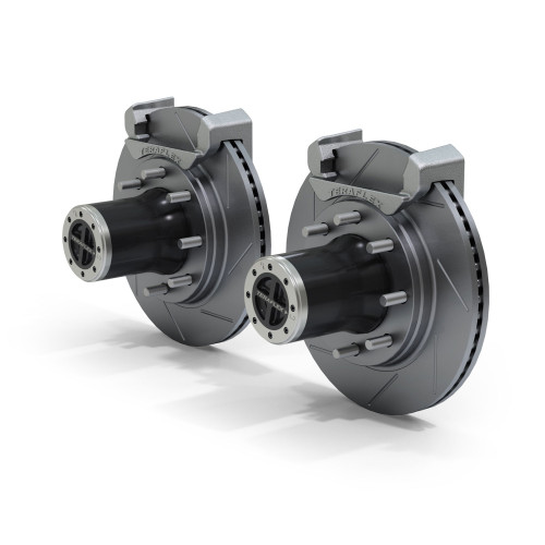 PartzBiz CM: 3034410-JK: ชุดแปลงดุมล็อคเพลาหน้า Dana 30/44 แบบ 8-Lug พร้อมจานเบรกใหญ่แบบมีร่อง