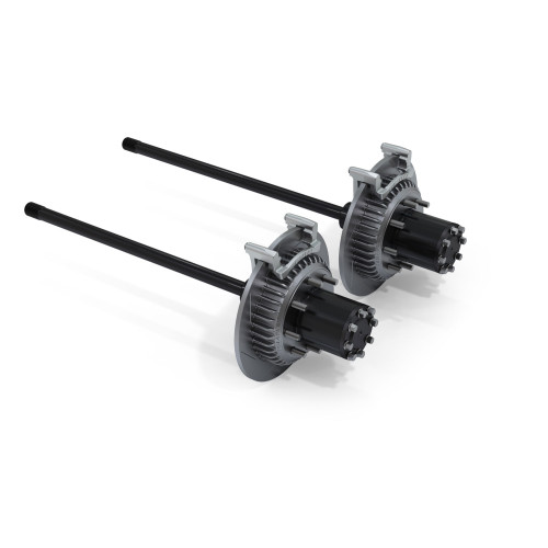 PartzBiz CM: 3043100-JK: เพลาหลัง Dana 44 ชุดแปลง Full-Float 8-Lug พร้อมจานเบรกใหญ่แบบมีร่อง - 30-Spline