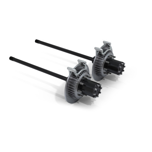 PartzBiz CM: 3063400-JK: CRD60 Rear Axle 8-Lug Full-Float Conversion & Slotted Big Rotors - 3