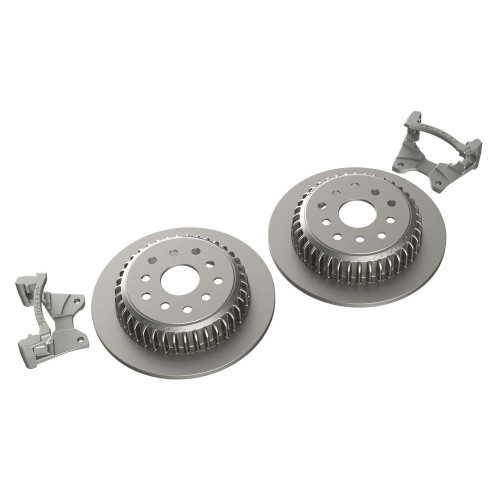 PartzBiz CM: 4304450-JK: Rear Performance Big Rotor Kit W/ Solid Rotors - 5x5