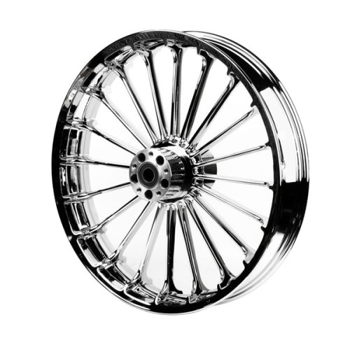 PartzBiz HD: 19021247-Turbo Chrome Spoke Wheel For Harley 2018+ Street bob - 21x3.5 Chrome Front Wheel PartzBiz HD: 19021247-Turbo Chrome Spoke Wheel For Harley 2018+ Street bob - 21x3.5 Chrome Front Wheel