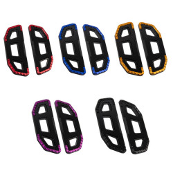 PartzBiz HD 190225852 - Panda Rider Stretched Floorboards For Harley Softail 2018+ Fat Boy/Heritage Classic/Deluxe/Slim - Black & Purple