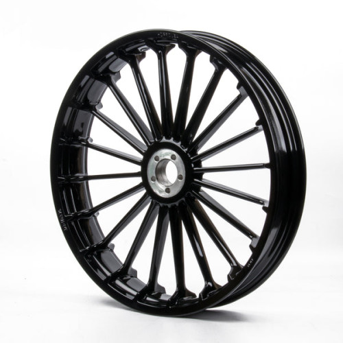 PartzBiz HD: 19023451-Gloss Black Turbo Tubeless Wheels For Harley Softail Breakout 2013-2026 - 21x3.5 PartzBiz HD: 19023451-Gloss Black Turbo Tubeless Wheels For Harley Softail Breakout 2013-2026 - 21x3.5