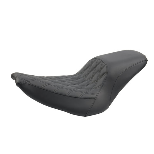 PartzBiz HD: 190324579-Riders Passenger Double Seat For Short Rear Fender Fits for Harley Softail 2018-2025 Breakout Fat Boy FXBR FLFB - Black Stitching / 2018-2025 Fat Boy & Breakout