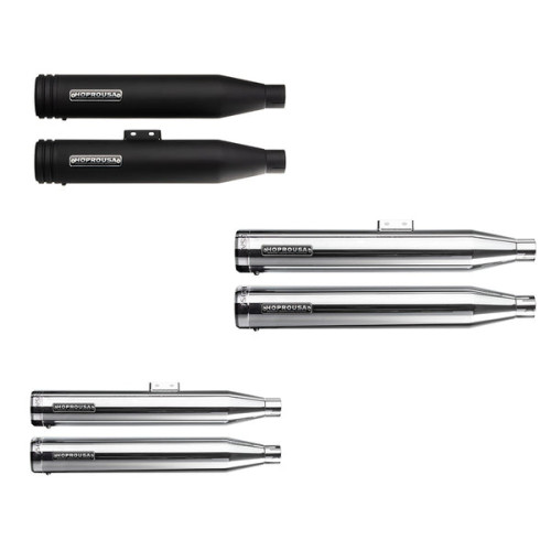 PartzBiz HD: 190341237-Slip-on Mufflers Deep Sound For 2018-2024 Harley Softail Fatboy Breakout Street Bob Slim Low Rider Heritage Classic Deluxe - Chrome-short PartzBiz HD: 190341237-Slip-on Mufflers Deep Sound For 2018-2024 Harley Softail Fatboy Breakout Street Bob Slim Low Rider Heritage Classic Deluxe - Chrome-short