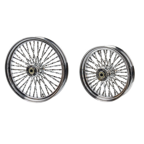 PartzBiz HD: 19034564-Fat Twisted Chrome Spoke Tubeless Wheel For Harley Sofail 2018+ Heritage classic/Slim/Deluxe - 21x3.25