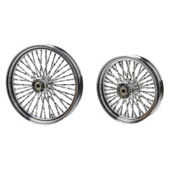 PartzBiz HD 19034568 - Fat Twisted Chrome Spoke Tubeless Wheel For Harley Sofail 2018+ Heritage classic/Slim/Deluxe - 16x3.5” Rear Wheel