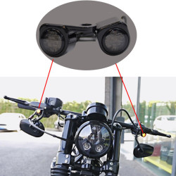 PartzBiz HD 190378921 - Hoprousa Motorcycle Mini Front LED Turn Flowing Amber Signal Lights Blinkers Indicators 12V for Harley Davidson Sportster Softail(Pack of 2) - For Sportster