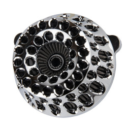 PartzBiz HD 19063124 - Fat Hole Air Cleaner For Harley Davidson 2018-2024 Softail 107/114/117 All Models & 2017-2023 Touring 107/114/117 All Models - Chrome