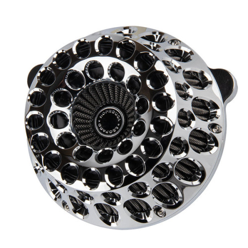 PartzBiz HD: 19063124-Fat Hole Air Cleaner For Harley Davidson 2018-2024 Softail 107/114/117 All Models & 2017-2023 Touring 107/114/117 All Models - Chrome