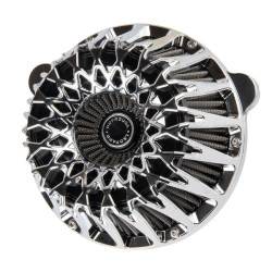 PartzBiz HD 19064571 - Spider Air Cleaner For Harley Davidson 2018-2024 Softail 107/114/117 All Models & 2017-2023 Touring 107/114/117 All Models - Chrome