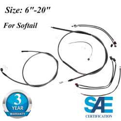 PartzBiz HD CA010 - Black Cable Brake & Clutch Line Wire Kits For Harley Davidson Softail Models 6 PartzBiz HD CA010 - Black Cable Brake & Clutch Line Wire Kits For Harley Davidson Softail Models 6