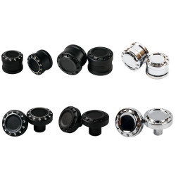 PartzBiz HD CHR-R-FBBR - Axle Nut Covers for Harley 2018+ Fat Boy Breakout Street Bob - Chrome / [Rear] Fat Boy & Breakout