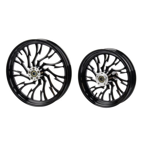 PartzBiz HD: WHL-FB18-BLK-3D Forged Hollow-out Bole Wheels for Harley Softail 2018+ Models - 18x4.25inch Front Wheel For 2018+ Fatboy PartzBiz HD: WHL-FB18-BLK-3D Forged Hollow-out Bole Wheels for Harley Softail 2018+ Models - 18x4.25inch Front Wheel For 2018+ Fatboy