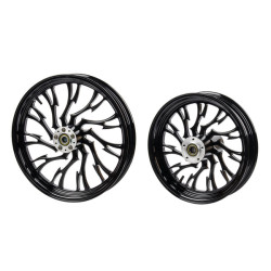 PartzBiz HD WLH-BB19-BLK - 3D Forged Hollow-out Bole Wheels for Harley Softail 2018+ Models - 19x2.5inch Front Wheel For 2018+ Street Bob & Softail Standard PartzBiz HD WLH-BB19-BLK - 3D Forged Hollow-out Bole Wheels for Harley Softail 2018+ Models - 19x2.5inch Front Wheel For 2018+ Street Bob & Softail Standard