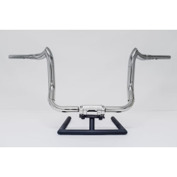 PartzBiz HD BISONBAGGER14POL - KST Kustoms Polished 14” Bison Bagger Handlebars Bars Harley Touring Batwing 96+
