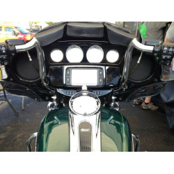 PartzBiz HD MAYHEMBAGGER12POL - KST Kustoms Polished 12” Mayhem Bagger Handlebars Bars Harley Touring Batwing
