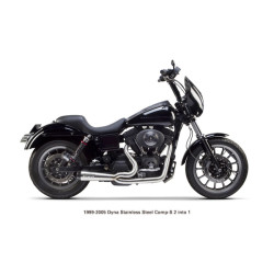 PartzBiz HD 005-4280199 - Two Brothers Racing Comp S 2-1 ระบบท่อไอเสียสมบูรณ์ 99-05 Harley Dyna