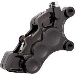 PartzBiz HD 02-215 - Arlen Ness 6 Piston Bore Caliper Black Front Left 11.8” Harley Big Twin XL 06-21