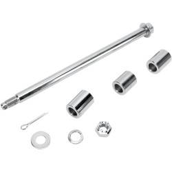 PartzBiz HD 0214-0047 - Drag Specialties Rear Axle Kit Chrome Steel 13” 3/4” Harley Dyna Glide 00-05