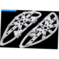 PartzBiz HD 06-860 - Arlen Ness 10 Gauge แผ่นพื้นคนขับ Chrome 18‚” ชุดคู่ Harley Touring 99+