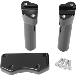 PartzBiz HD 0602-0589 - ชุดแคลมป์บนแฮนด์ 4‚” Straight Risers 1‚” สีดำเงา Harley Softail Dyna XL PartzBiz HD 0602-0589 - ชุดแคลมป์บนแฮนด์ 4‚” Straight Risers 1‚” สีดำเงา Harley Softail Dyna XL