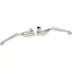 PartzBiz HD 0610-0796 - Drag Specialties คันโยกมือแบบ Chrome Slotted Wide Blade สำหรับ Harley 14+ Sportster