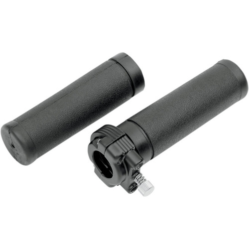 PartzBiz HD: 3462639-Drag Specialties Throttle Grip Assembly Black Dual Cable Thread In OEM 56395-81