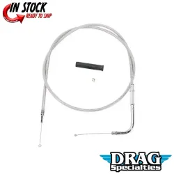 PartzBiz HD 0650-0303 - Braided Stainless Throttle Cable 43 1/2” 90 Degree 5” Harley 96-17 Big Twin Cam PartzBiz HD 0650-0303 - Braided Stainless Throttle Cable 43 1/2” 90 Degree 5” Harley 96-17 Big Twin Cam
