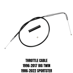 PartzBiz HD 0650-0323 - Black Vinyl Throttle Cable 26 1/2” Stock OEM 56432-98 Harley Softail FXS 99-13 PartzBiz HD 0650-0323 - Black Vinyl Throttle Cable 26 1/2” Stock OEM 56432-98 Harley Softail FXS 99-13