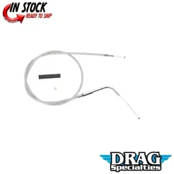 PartzBiz HD 0651-0107 - Braided Stainless Idle Cable 39 1/2” 90 Degree 4 3/4” Harley 96-17 Big Twin Cam PartzBiz HD 0651-0107 - Braided Stainless Idle Cable 39 1/2” 90 Degree 4 3/4” Harley 96-17 Big Twin Cam