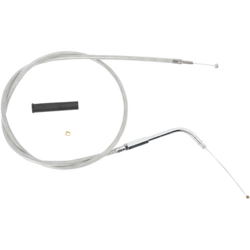 PartzBiz HD: 3473916-Braided Stainless Idle Cable 47 1/2” 90 Degree 4 3/4” Harley 96-17 Big Twin Cam PartzBiz HD: 3473916-Braided Stainless Idle Cable 47 1/2” 90 Degree 4 3/4” Harley 96-17 Big Twin Cam