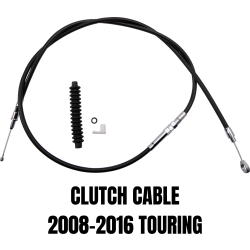 PartzBiz HD 0652-1436 - H.E. 64 11/16” Black Vinyl 2+ Extended Length Clutch Cable Harley Touring 08-16 PartzBiz HD 0652-1436 - H.E. 64 11/16” Black Vinyl 2+ Extended Length Clutch Cable Harley Touring 08-16