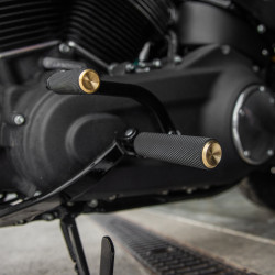 PartzBiz HD 07-932 - Arlen Ness SpeedLiner Footpegs Male Brass Knurled Pair Driver Passenger Harley PartzBiz HD 07-932 - Arlen Ness SpeedLiner Footpegs Male Brass Knurled Pair Driver Passenger Harley