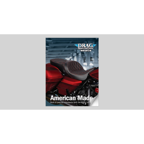 PartzBiz HD: 3465227-Drag Specialties Predator III Smooth Black Seat 2 Up 18+ Harley Softail Breakout