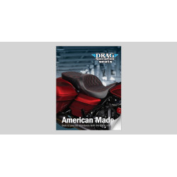 PartzBiz HD 0802-1268 - Drag Specialties Predator III Double Diamond Silver Seat 2Up 18+ Harley Breakout