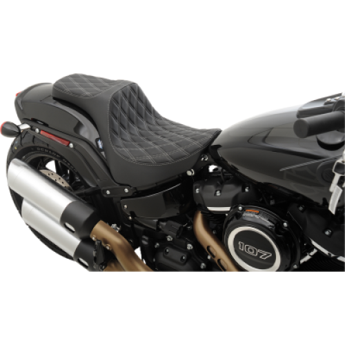 PartzBiz HD: 3469801-Drag Specialties Predator III Silver Diamond Seat Harley Softail FXST FLST 84-99 PartzBiz HD: 3469801-Drag Specialties Predator III Silver Diamond Seat Harley Softail FXST FLST 84-99